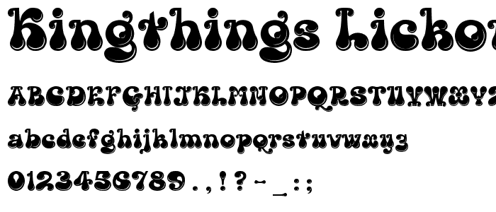 Kingthings Lickorishe font
